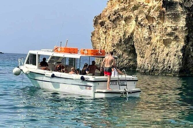 Comino and Gozo Private Boat Tour : Julie Pearl Boat - Gozo south coast cruise: Tal-Halfa, Hondoq, and Bemberin gorge