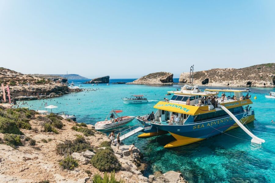 Comino: Blue Lagoon, Crystal Lagoon, and Seacaves Tour - Getting Aboard at Bugibba Jetty and What the First Hour Sets Up