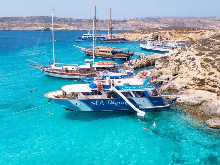 Comino: Blue Lagoon, Crystal Lagoon, and Seacaves Tour - Blue Lagoon Mooring Time: Swimming the Classic Spot Without the Chaos