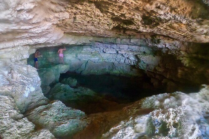 Comino Private Boat with Snorkeling and Cave Sightseeing - Santa Maria Caves: the pond inside the cave