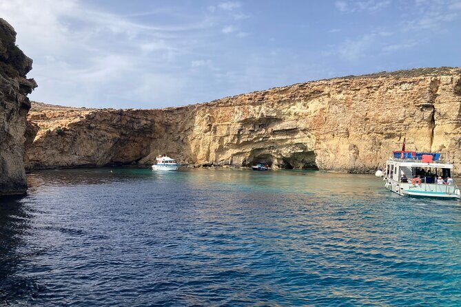 Full Day Private charter to Crystal & Blue Lagoon, Caves & Gozo - Blue Lagoon: swimming in crystal water, a cave-through swim, and Saint Mary’s tower
