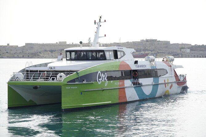 Highspeed Catamaran Crossing Between Malta and Gozo - On Board Comfort: Wi‑Fi, Air-Conditioning, and Even a Restroom