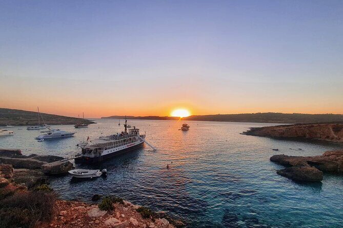Malta Sunset Boat Tour: Bugibba to Comino Blue Lagoon Cruise - Key highlights to know before you go