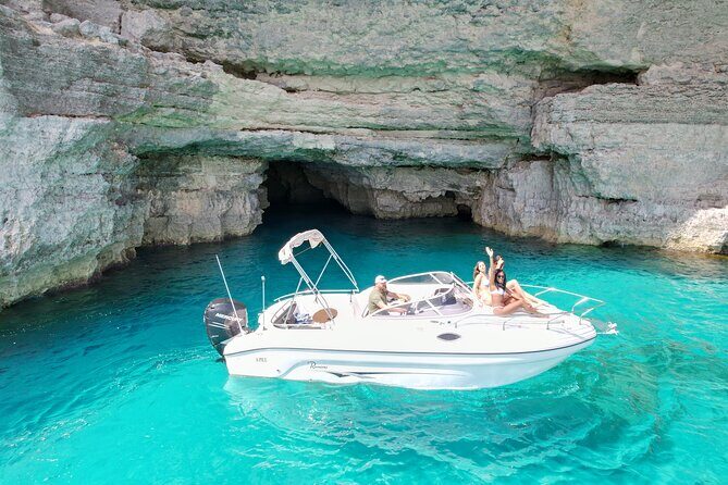 Private Boat Charter Comino, Blue Lagoon, Crystal Lagoon, Gozo - Santa Maria Caves: The Part Bigger Boats Miss