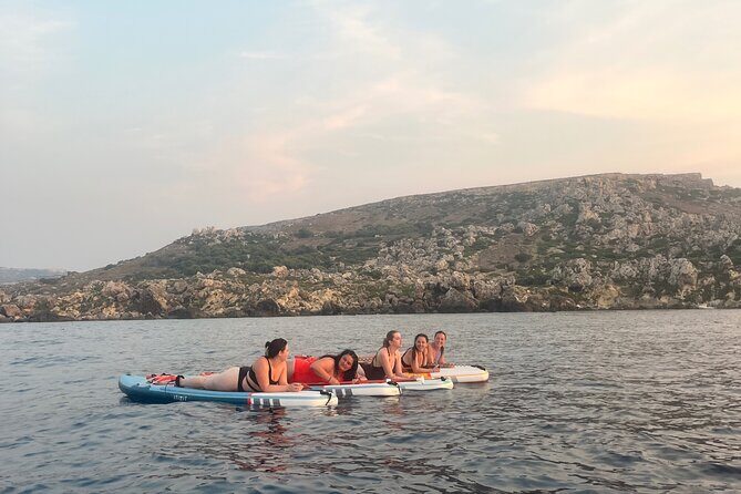 SUP Sunset Paddling to Ta Marija Caves - Group Size of 7: The Coaching Advantage on Water