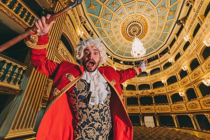 The Grand Tour of Teatru Manoel - Stage curtain, backstage access, and off-limits corners